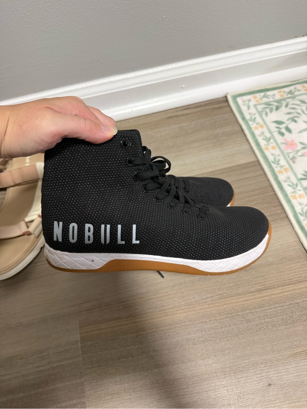 NOBULL Black High-Top Training Sneakers with Gum Outsole